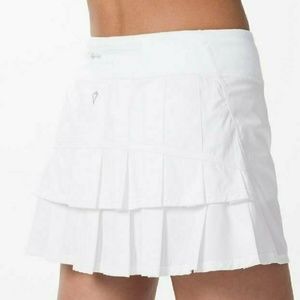 Lululemon Ivivva Tennis Skirt, white, size 14